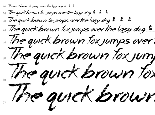 Monster Unleashed font waterfall